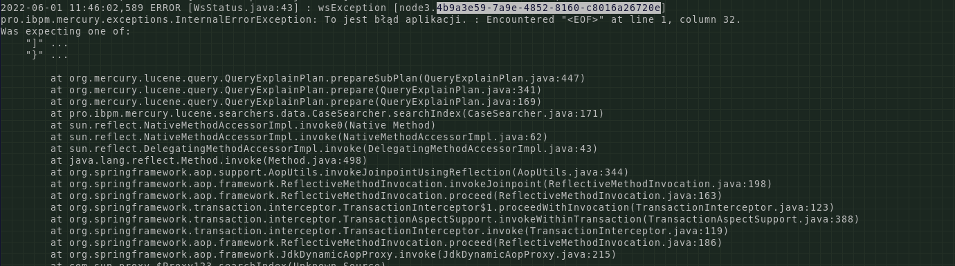 Command output