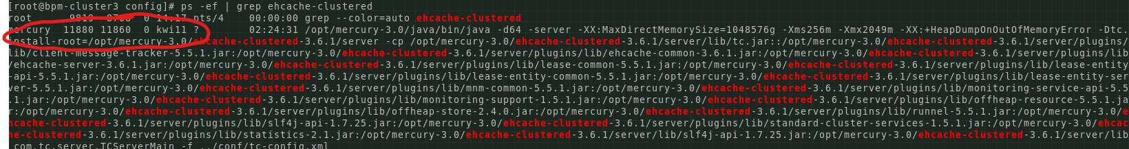 Command output